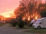 Sunset over the site