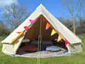 Bell tent in its own private meadow