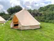 Exterior of unfurnished bell tent