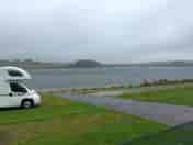 Hardstanding pitches with lake view