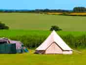 Grassy pitches with stunning views