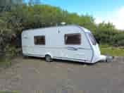 New caravan outside