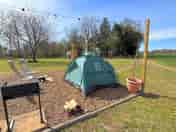 Pop up tents to hire if a guest wants extra space for kids and do not want the extra beds inside