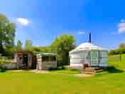 Vintage Yurt, plus the dining hutte and kitchen