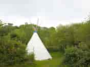 Tipi on the private site, plenty of privacy