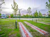 Landscaped grass pitches