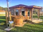 Wood fired hot tub in King's oak