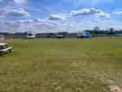 Grassed area in front of pitches