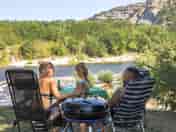 Pitches by the Ardèche river
