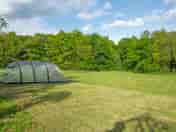 Non-electric grass tent pitch