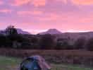 Pitched at the bottom of the rhinog view field