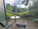 Seating area, overlooking lake