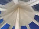 Roof of tent at night
