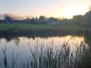 Sunset over the lake.