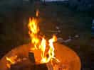 Camp fire at sunset!