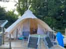 Outside of the tent