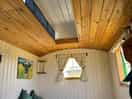 Double bed inside showman’s retreat