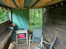 The woodland pod kitchen area