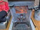 Lovely and warm log burner in our yurt