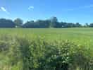 View over the fields from the path running behind the old church