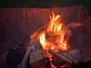 Nighttime fire