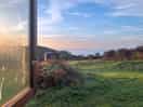 View from shepherds hut window.