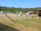 View across campsite near toilet block