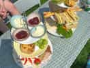 Afternoon tea brought to the tent