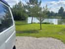 Pitch right next to fishing lake. beautiful