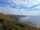 Wales coastal path walking from amroth to pendine sands