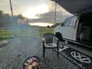 Our pitch overlooking the river and fields