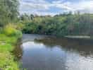 River behind caravan