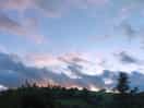 A view of the hill a sunset