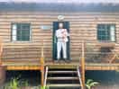 Me outside the cabin