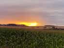 Sunset from the south drive footpath - adjoining the site.