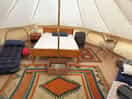 Inside the bell tent