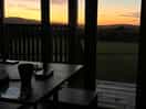 Evening sunset from inside
