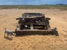 Tank on beach