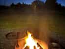 Big fire with our endless supply of logs