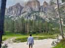 Korte wandeling vlak naast camping