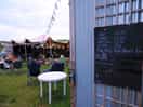 Some bar prices and band stand