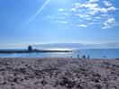 The beach a stones throw away