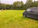 Van in field