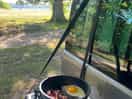 View while cooking breakfast.