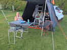 All set up and relaxed
