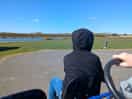 Dino trikes around the park.