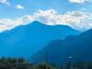 View from our pitch into the mountains