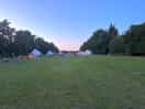 View up field of the glamping area