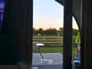 Waking up to a beautiful sunrise and horses grazing.