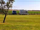 View of campsite and our caravan